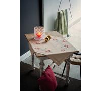 Vervaco Embroidery Kit: Tablecloth: Snow Hare And Goldfinch