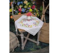 Vervaco Embroidery Kit: Tablecloth: Spring Flowers