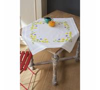 Vervaco Embroidery Kit: Tablecloth: Spring Flowers