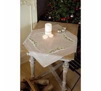 Vervaco Embroidery Kit: Tablecloth: Village in the Snow