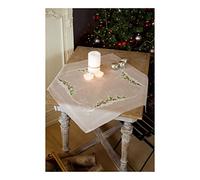 Vervaco Embroidery Kit: Tablecloth: Village in The Snow, COTTON NA, 80 x 80cm