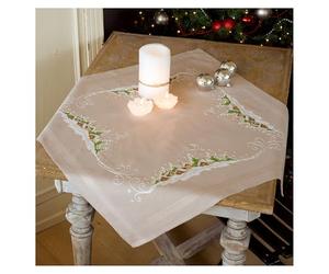Vervaco Embroidery Kit: Tablecloth: Village in The Snow, COTTON NA, 80 x 80cm