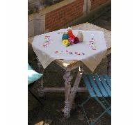 Vervaco Embroidery Kit: Tablecloth: Violets