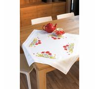 Vervaco Embroidery: Tablecloth: Wild Flowers, 100% Cotton, Multi-Colour, 40 x 2 x 20 cm