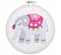 Vervaco Embroidery Kit with Ring: Elephant
