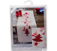 Vervaco Embroidery: Runner: Christmas Decs, 100% Cotton, Multi-Colour, 40 x 2 x 20 cm