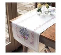 Vervaco Embroidery: Runner: Lavender, 100% Cotton, Multi-Colour, 40 x 14 x 20 cm