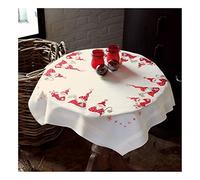 Vervaco Embroidery: Tablecloth: Christmas Gnomes, 100% Cotton, Multi-Colour, 40 x 2 x 20 cm