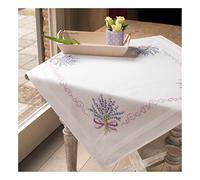 Vervaco Embroidery: Tablecloth: Lavender, 100% Cotton, Multi-Colour, 40 x 6 x 20 cm