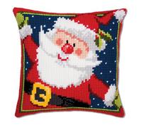Vervaco Father Christmas Cross Stitch Cushion, Multi-Colour