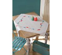 Vervaco Feathers Tablecloth Cross Stitch Kit, Multi-Colour