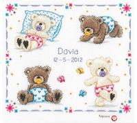 Vervaco First Steps Popcorn Counted Cross Stitch Kit, Multi-Colour