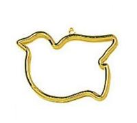 Vervaco Frame: Plastic: Bird Shaped: 6 x 9cm: Gold, 9 x 1 x 6 cm