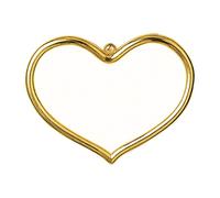 Vervaco Frame: Plastic: Heart Shaped: 8 x 5cm: Gold, 8 x 1 x 5 cm