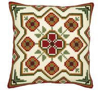 Vervaco Geometric Design Cross Stitch Cushion 2, Multi-Colour