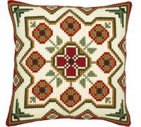 Vervaco Geometric Design Cross Stitch Cushion 2, Multi-Colour