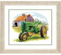 Vervaco Green Tractor Counted Cross Stitch Kit, Multi-Colour