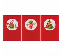 Vervaco Greeting card cross stitch kit "Christmas set of 3", counted, DIY