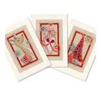 Vervaco Greeting Cards Christmas Symbols AIDA Set of 3