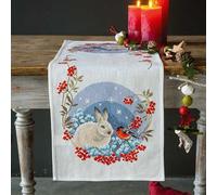 Vervaco Hare and Bullfinch Aida Table Runner Kit