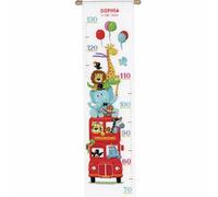 Vervaco Counted Cross Stitch Kit Funny Bus Height Chart Multi-Colour