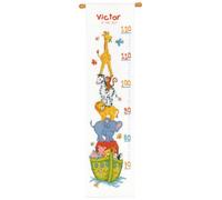 Vervaco Height Chart Noah's Ark Counted Cross Stitch Kit, Multi-Colour