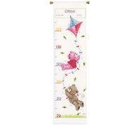 Vervaco Height Chart: Popcorn & Brie Flying, Polyester Cotton, Assorted, 30 x 2 x 32.5 cm