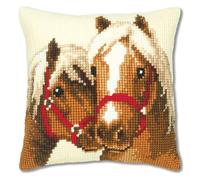 Vervaco Horses Cross Stitch Cushion, Multi-Colour