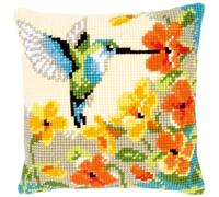 Vervaco Hummingbird Cross Stitch Cushion, Multi-Colour