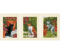 Vervaco Kit au Point compté, White, 10,5x15 cm