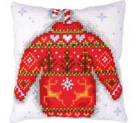 Vervaco Kit Coussin au Point de Croix Pull de Noël