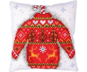 Vervaco Kit Coussin au Point de Croix Pull de Noël