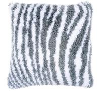 Vervaco PN-0172810 Zebra Look Latch Hook Cushion, Cotton, Multi-Colour, Approx. 40 x 40 cm / 16 x 16 inches.