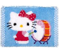 Vervaco Latch Hook Kit: Rug: Hello Kitty: Drumming, COTTON NA, 55 x 40cm