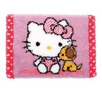 Vervaco Latch Hook Kit: Rug: Hello Kitty: with Dog, COTTON, NA, 55 x 38cm
