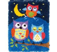 Vervaco Latch Hook Kit: Rug: Owls in The Night, NA, 43 x 54cm