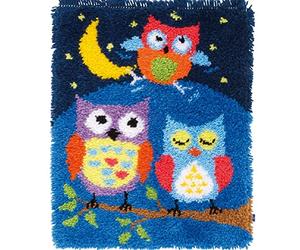 Vervaco Latch Hook Kit: Rug: Owls in The Night, NA, 43 x 54cm