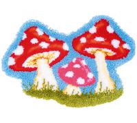 Vervaco Latch Hook Kit: Shaped Rug: Mushrooms