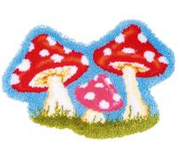 Vervaco Latch Hook Kit Shaped Rug Mushrooms