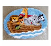Vervaco Noah's Ark Latch Hook Shaped Rug Kit, Multi-Colour
