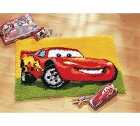 Vervaco Latch Hook Rug: Lightning McQueen, Acrylic, Multi-Colour, 60 x 2 x 30 cm