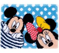 Vervaco Latch Hook: Rug: Mickey & Minnie-Peek-a-Boo, Cotton, Assorted, 12 x 1 x 17 cm