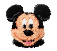 Vervaco Latch Hook Shaped Cushion: Mickey Mouse, Acrylic, Multi-Colour, 30 x 2 x 20 cm