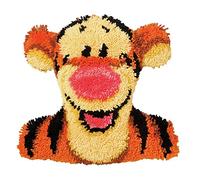 Vervaco Latch Hook Shaped Cushion: Tigger, Acrylic, Assorted, 30 x 2 x 20 cm