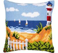 Vervaco Lighthouse Cross Stitch Cushion, Multi-Colour
