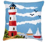 Vervaco Cross Stitch Cushion Lighthouse Scene Multi-Colour Small