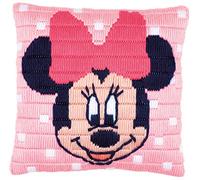 Vervaco Long Stitch Cushion Kit Disney Minnie Mouse, Cotton, Multi-Colour, 25 x 25 x 0.3 cm PN-0169203