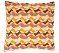 Vervaco Long Stitch Kit DIY Decorative Cushion Sofa Retro Geometric Creative Gift Embroidery Kit Beginners Crafts Creative Adults ca. 40 x 40 cm Long Stitch Embroidery