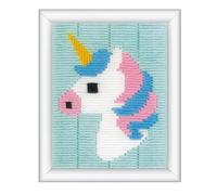Vervaco Long Stitch Kit: Unicorn, NA, 16 x 12.5cm
