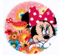 Vervaco Minnie Psst I've a Secret Shaped Rug Latch Hook Counted Cross Stitch Kit, Multi-Colour